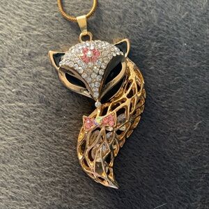 Cat Head designed necklace and chain